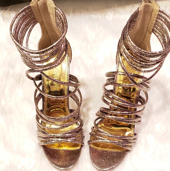 NWOT Sexy Strappy Sandals - Picture 2 of 8